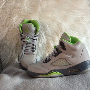 Kids White and Green Sneakers